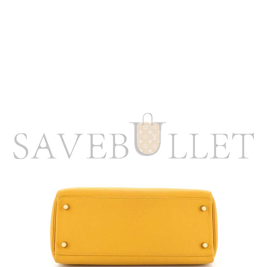 H**mes kelly 28 amber yellow with gold hardware (28*22*10cm)